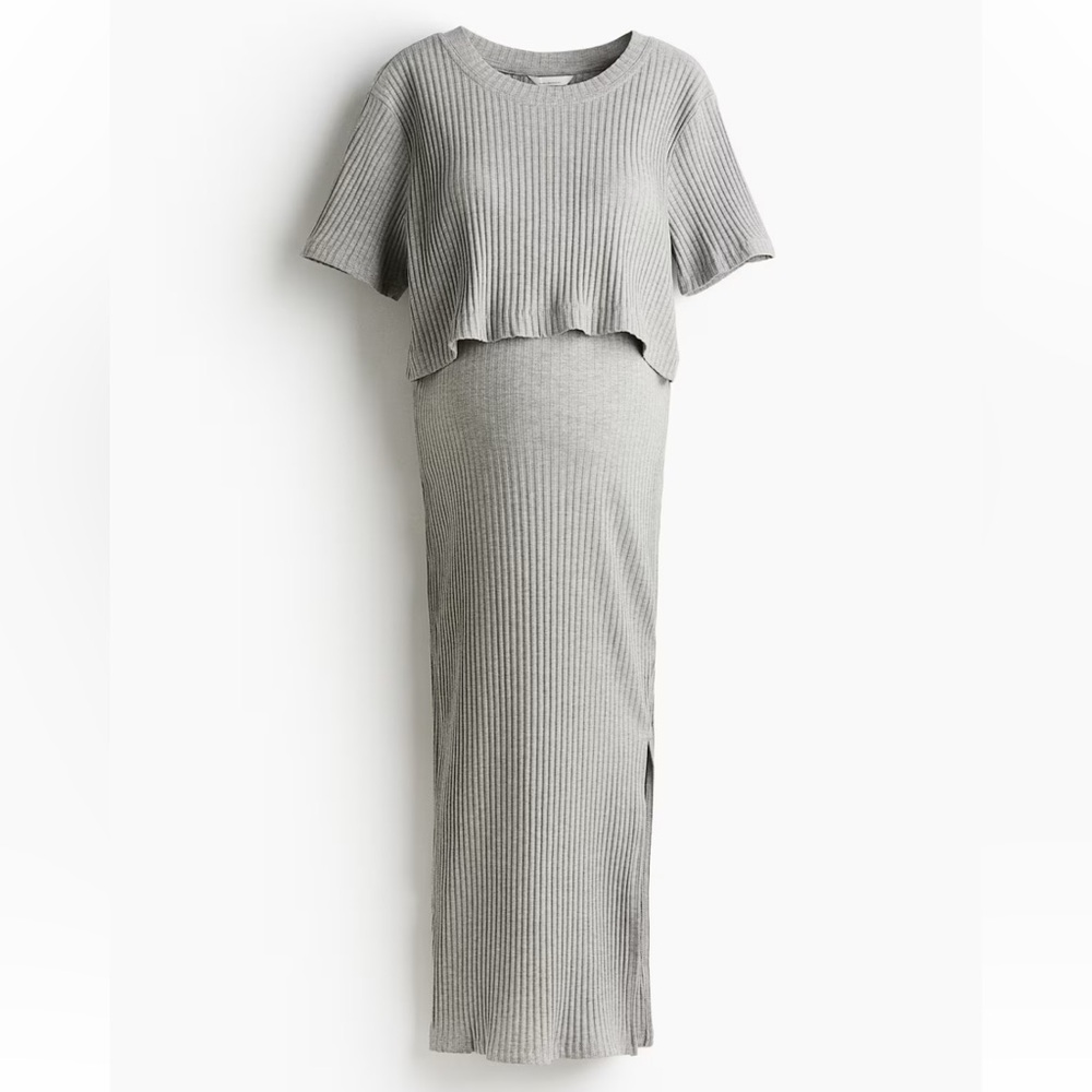 H&M | MAMA CROP T-SHIRT AND PENCIL SKIRT